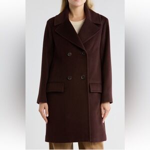 Fleurette Double-Breasted Wool Women's Pea Coat